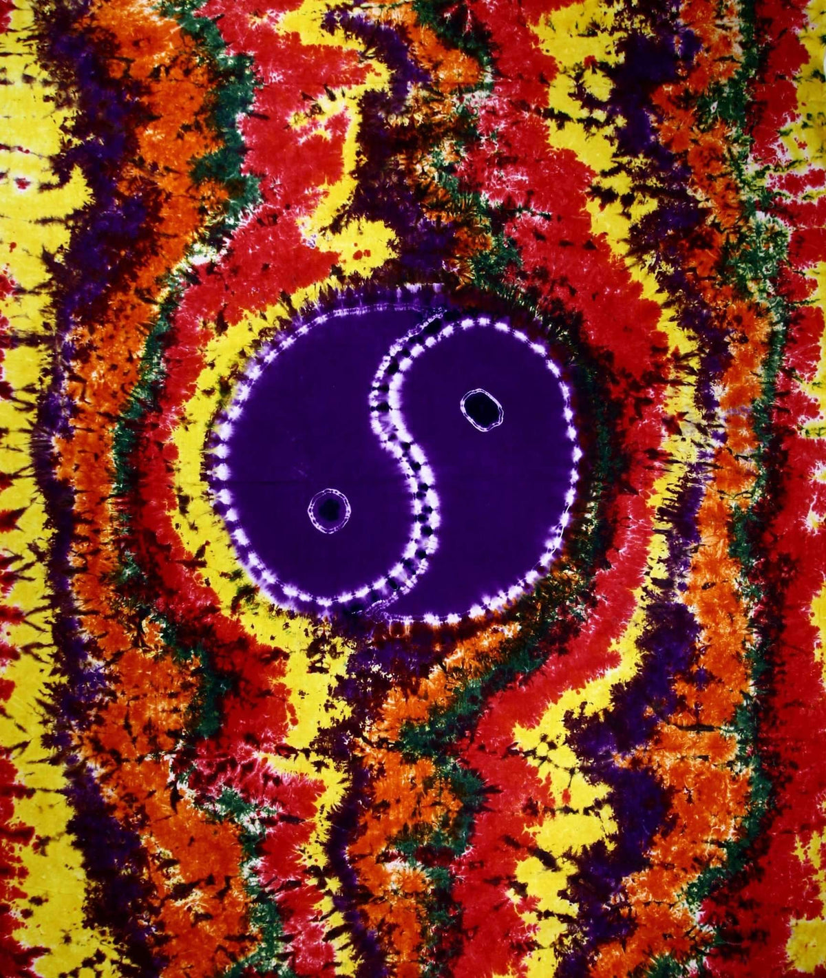 Tapisserie Yin Yang Tie Dye Coton 90x80 Pouces Murale Bohème