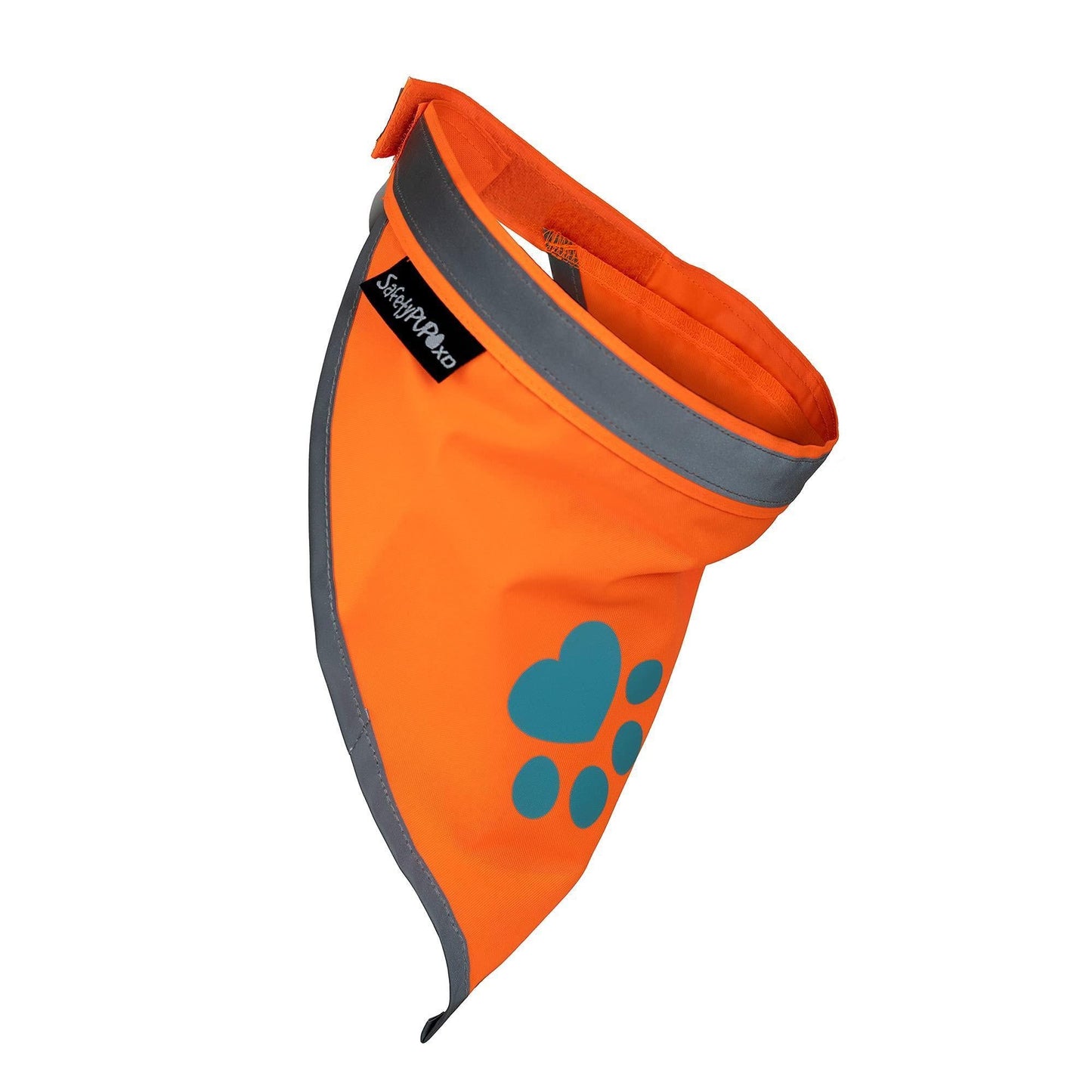 Orange Dog Bandana Neck Size 10 inch S Size Hi Visibility Reflective Blaze