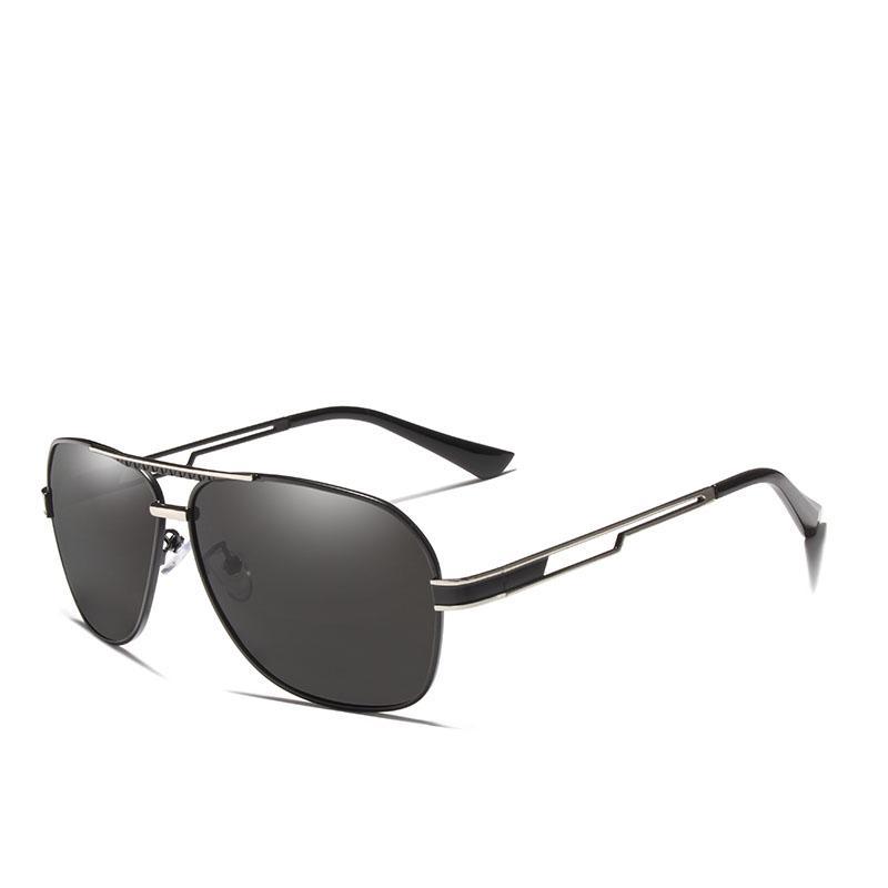 Luxury NEW Model Business Men Square Polarized Sunglasses Male Eyewear Aviation Alloy Frame With UV400 Protection and High Quality Metal Frame
