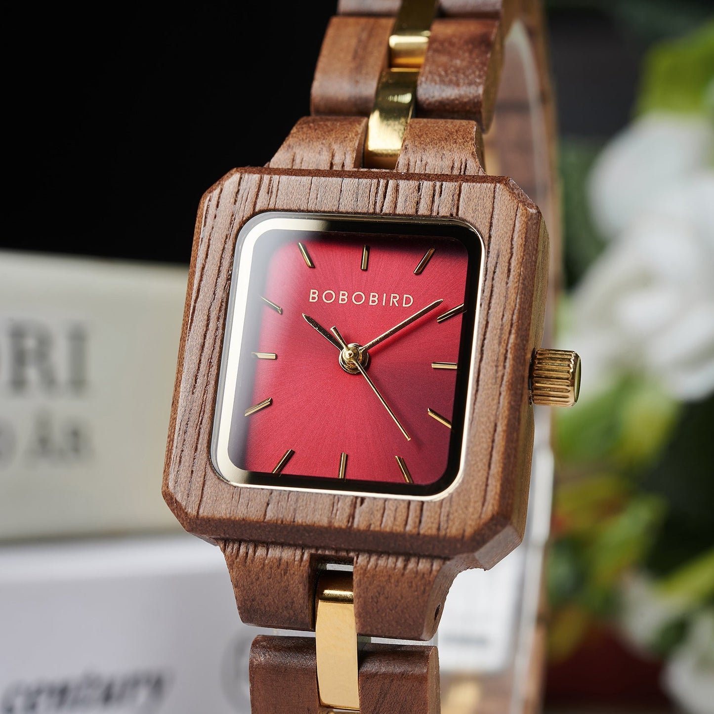 Wooden Wooden Watch Womens Three-Color Quartz Watch