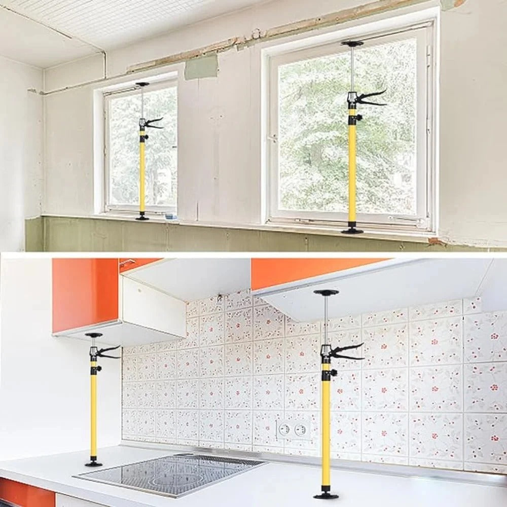 2PCS Adjustable Manual Jack Support Rod for Cabinet Installation Effort-Saving Extendable Steel Support Bar