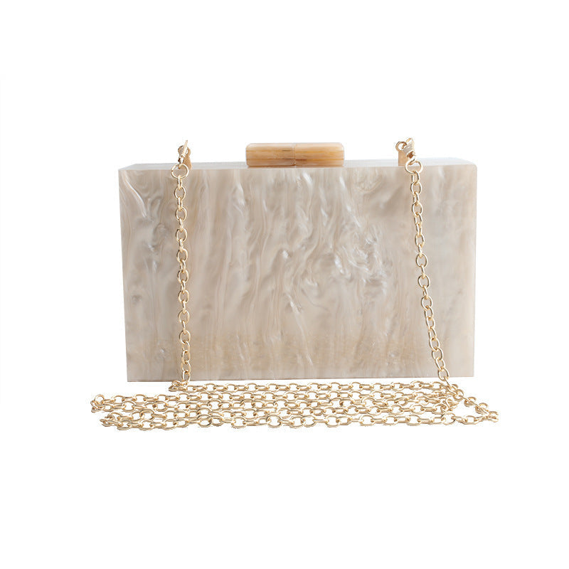 Marble Pattern Acrylic Handbag for Women