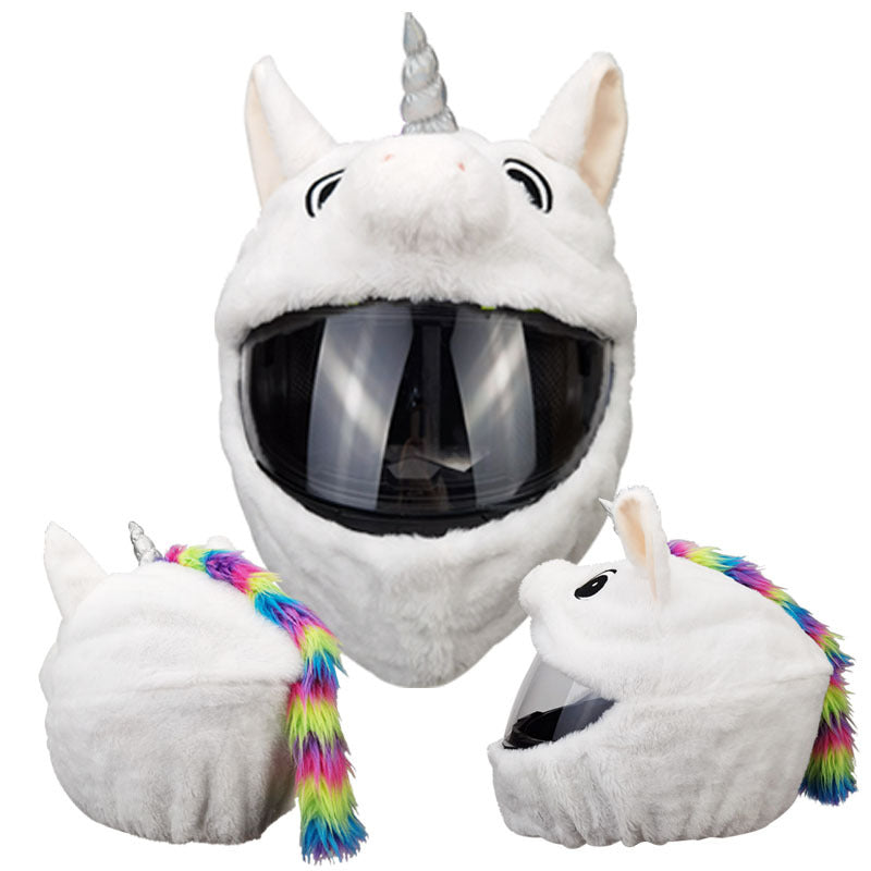 Helmet Protection Headgear Full Helmet Cartoon Plush Panda Frog Puppy Unveiled Helmet Sports Car