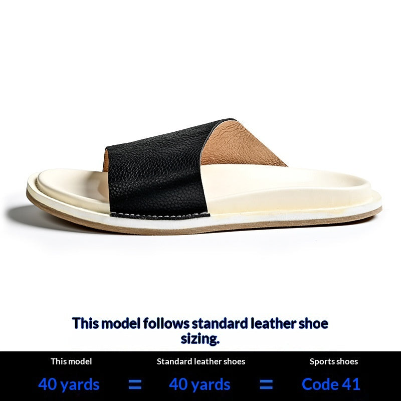 Mens Outdoor Casual Sandals Non-slip Trendy Beach Slide Sandals