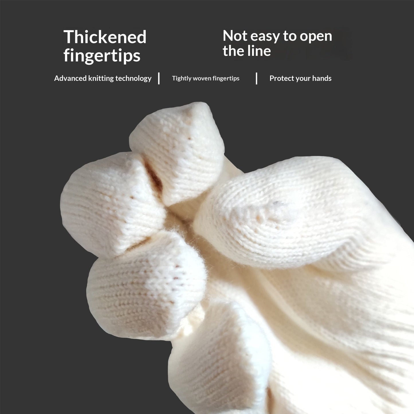 Industrial Non-slip White Cotton Gloves