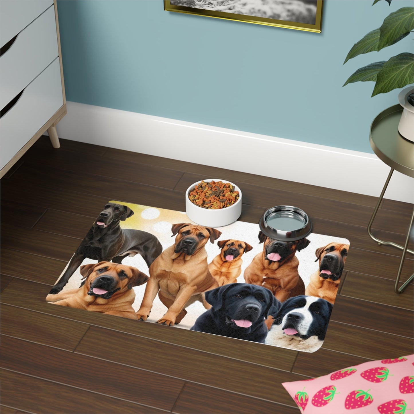 Tapis antidérapant pour animaux de compagnie – Tapis d'alimentation étanche pour chiens