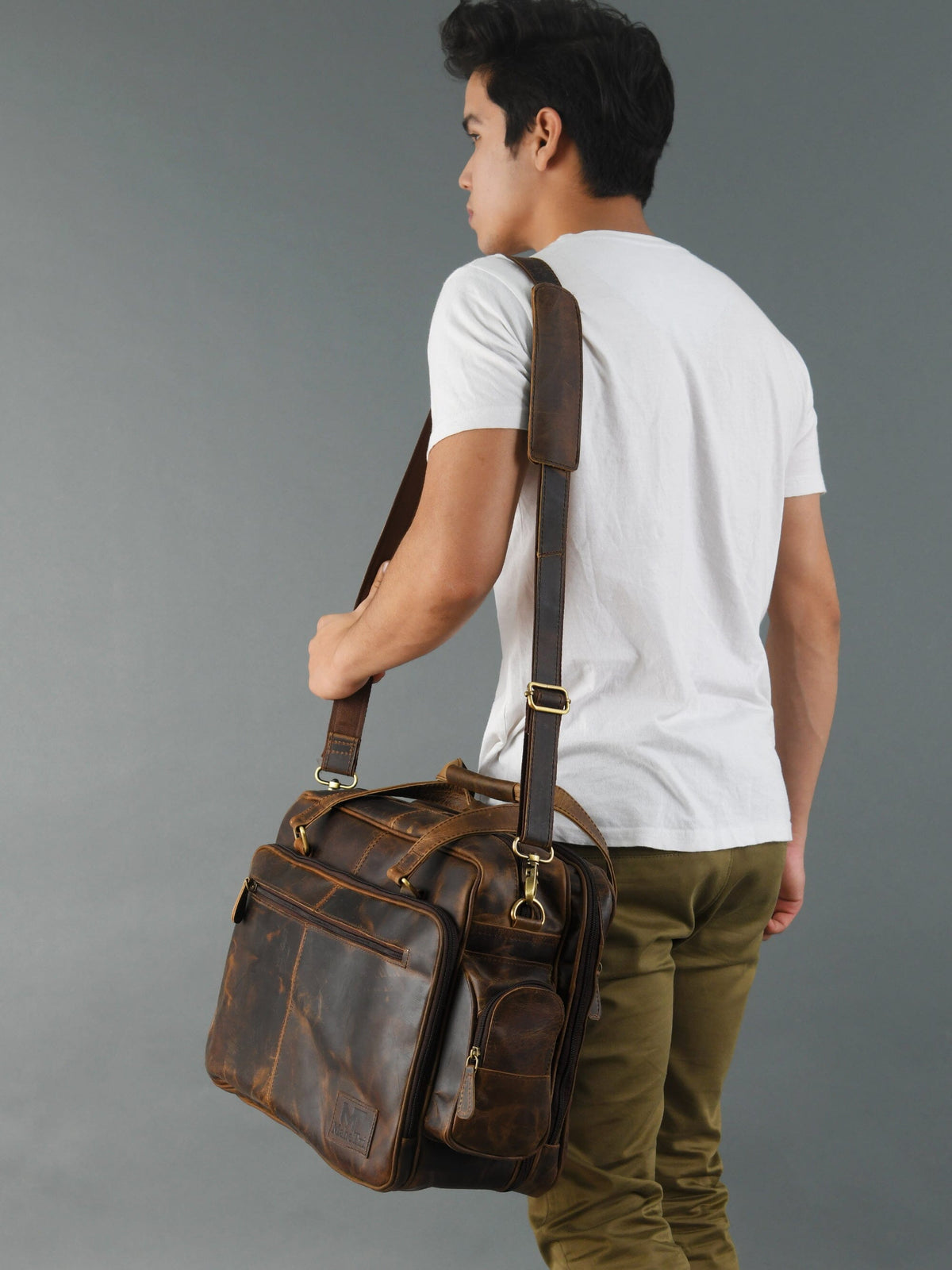 Floyd Handgemachte Bürotasche aus Büffelleder