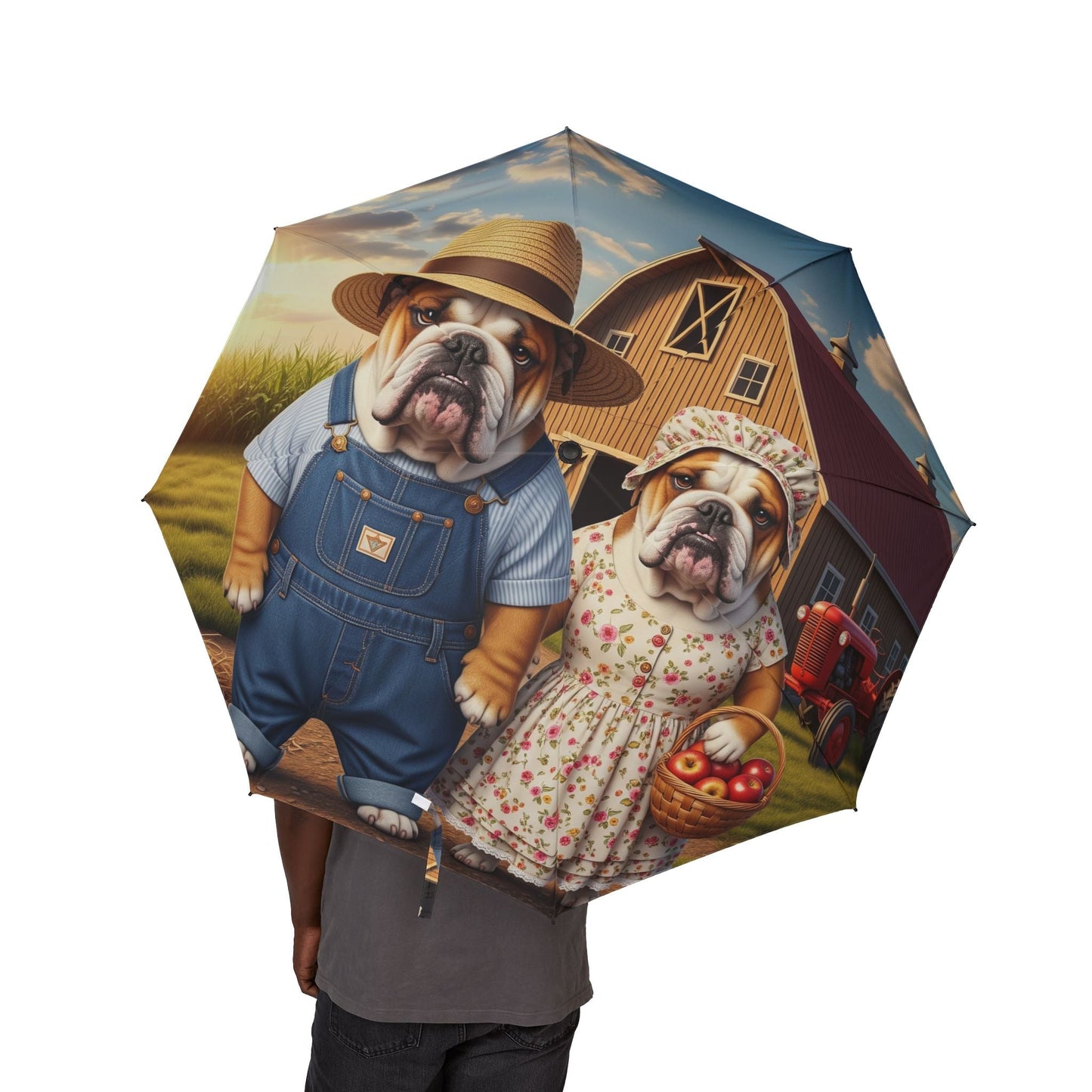 48" Semi-Automatic Umbrella – Windproof Large Travel Rain Umbrella