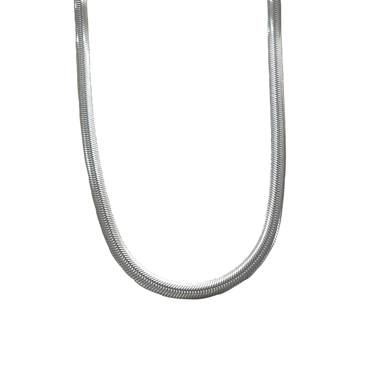Stainless Steel Flat Snake Chain Necklace For Women