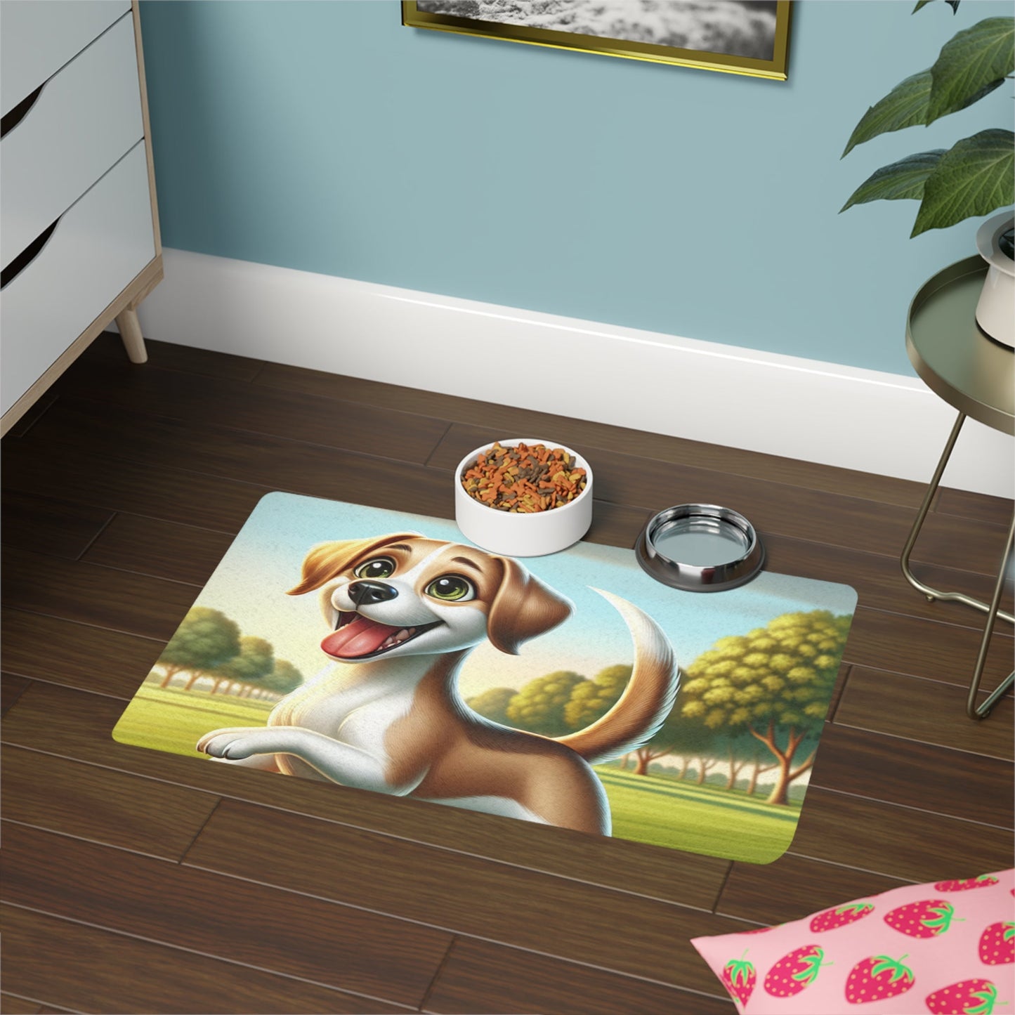 Tapis antidérapant pour animaux de compagnie – Tapis d'alimentation étanche pour chiens