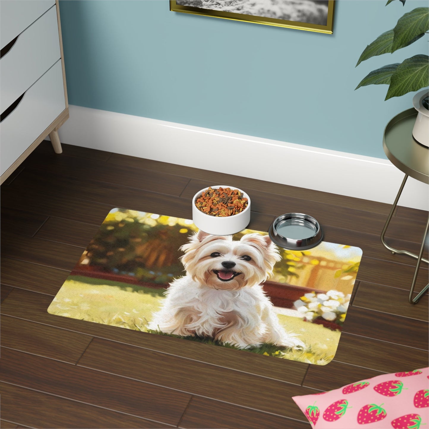 Tapis antidérapant pour animaux de compagnie – Tapis d'alimentation étanche pour chiens