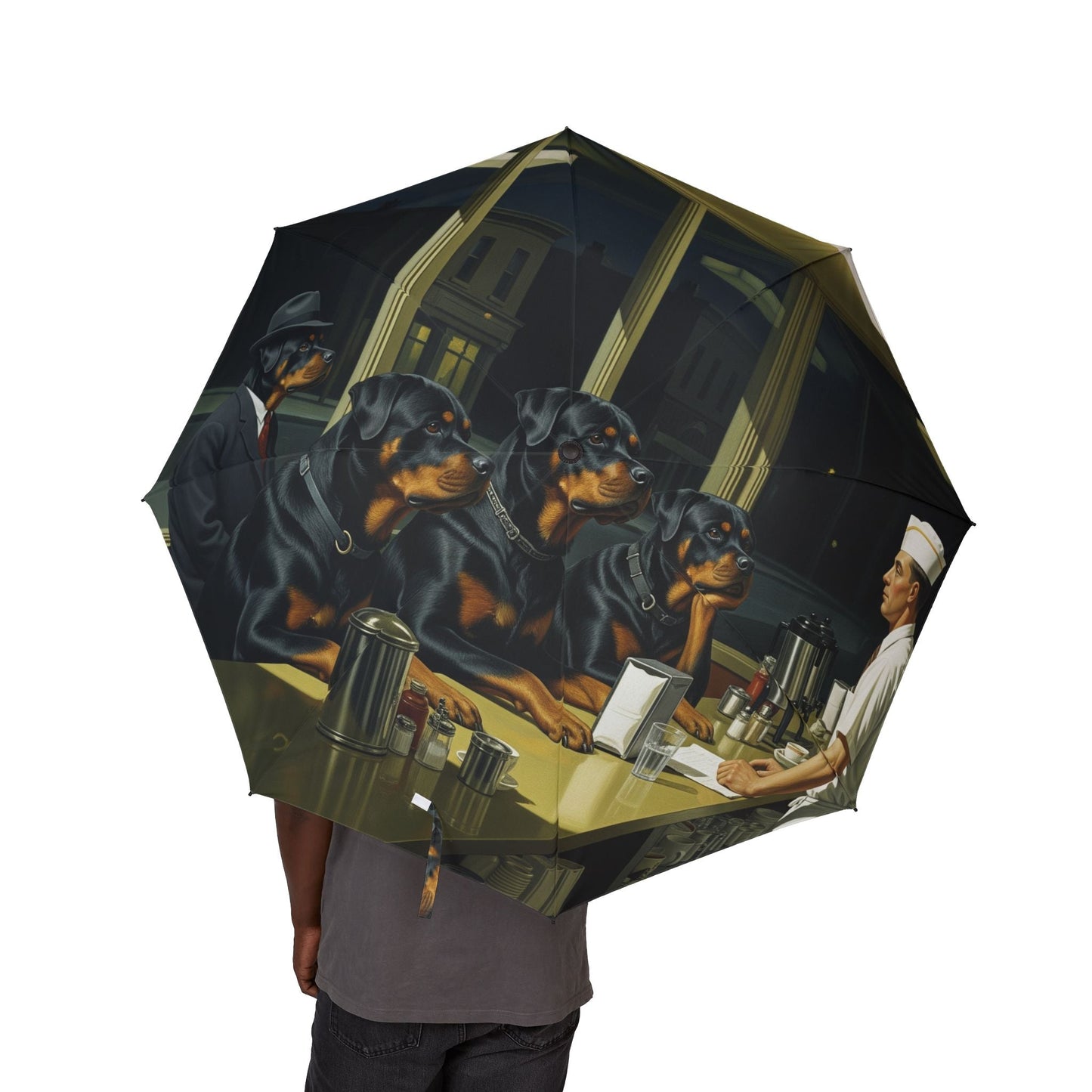 48" Semi-Automatic Umbrella – Windproof Large Travel Rain Umbrella