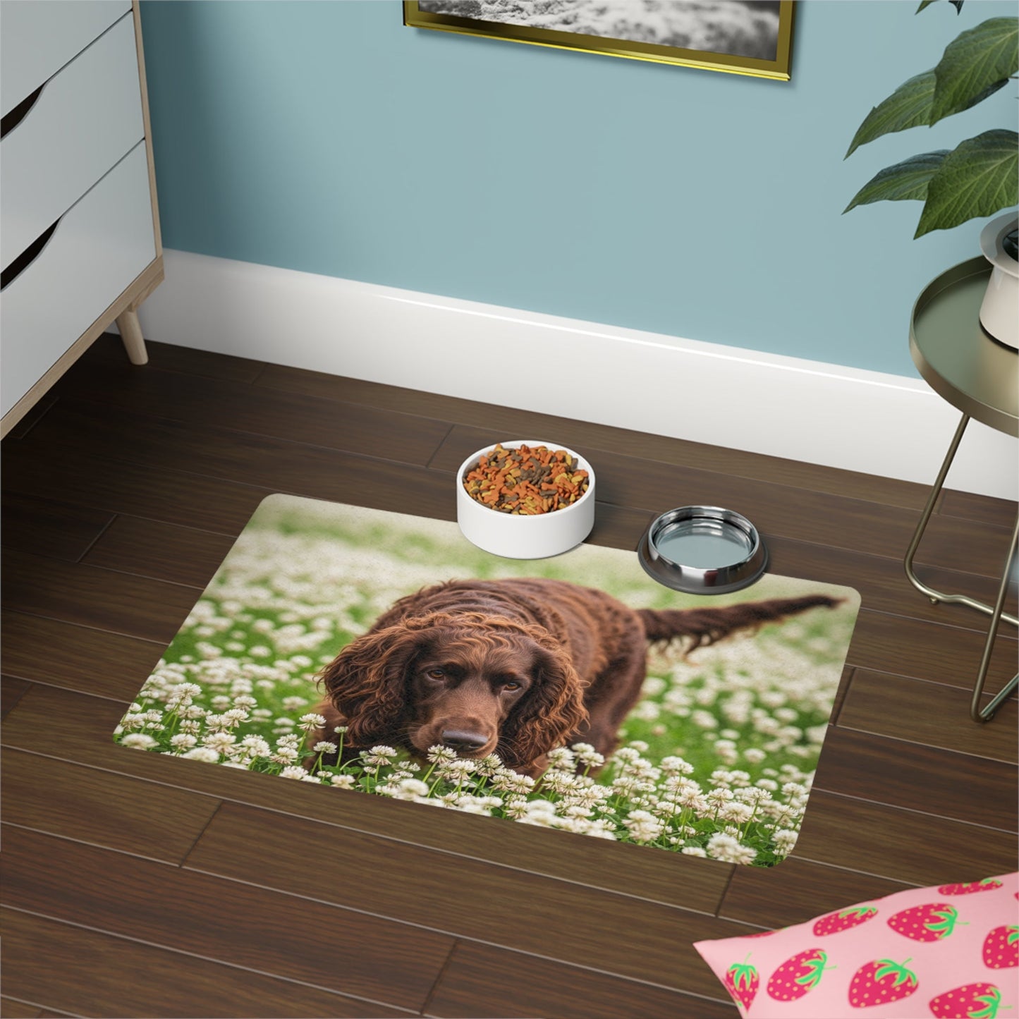 Tapis antidérapant pour animaux de compagnie – Tapis d'alimentation étanche pour chiens
