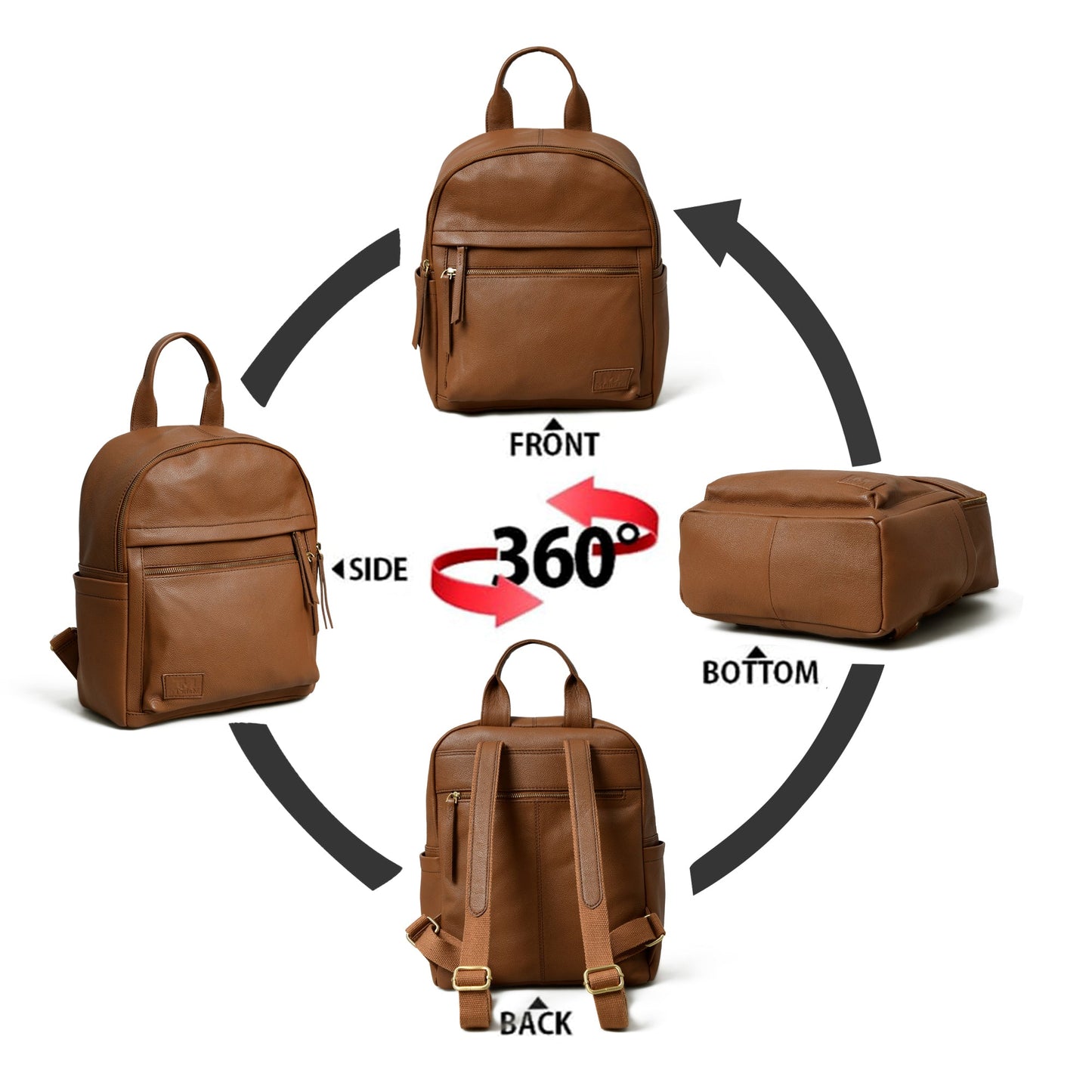 Mini sac à dos de voyage en cuir