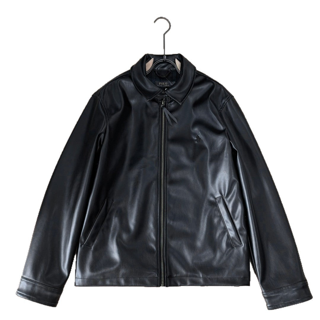 Winter Zip-up Long-sleeve Leather Jacket