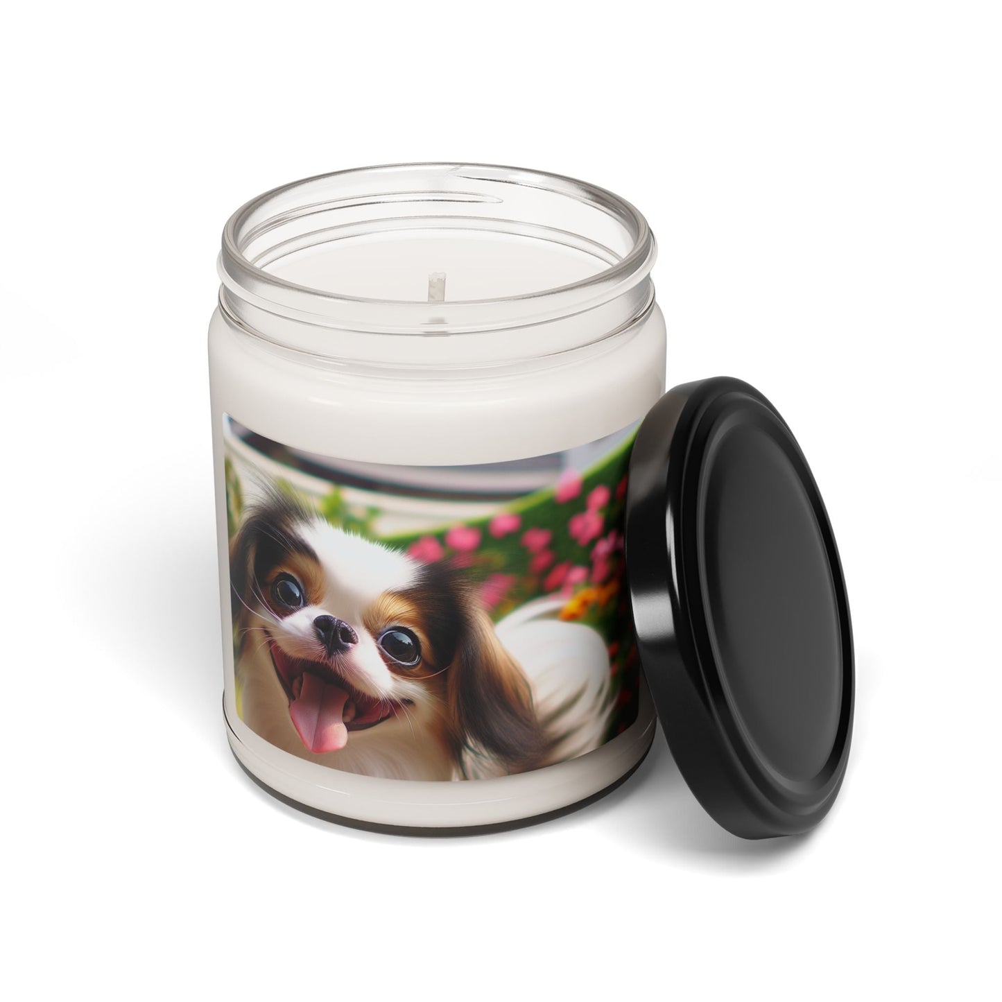Bougie parfumée en cire de soja avec pot en verre