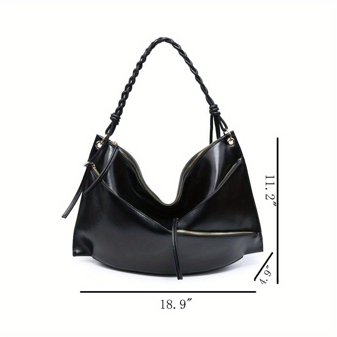 Large Shoulder Bag Unique Handmade Woven Handle hobo