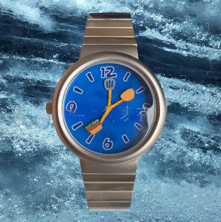 Garden Station Original Square Pants Burger Themed Waterproof Couples Watch
