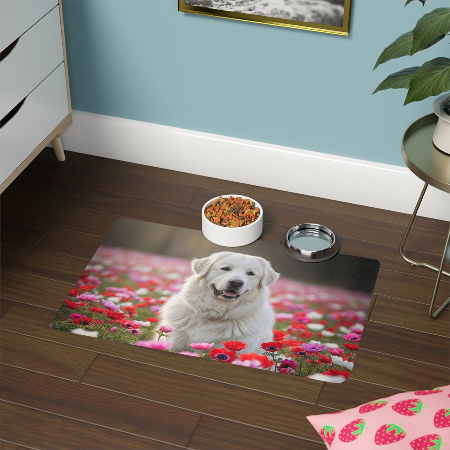 Tapis antidérapant pour animaux de compagnie – Tapis d'alimentation étanche pour chiens