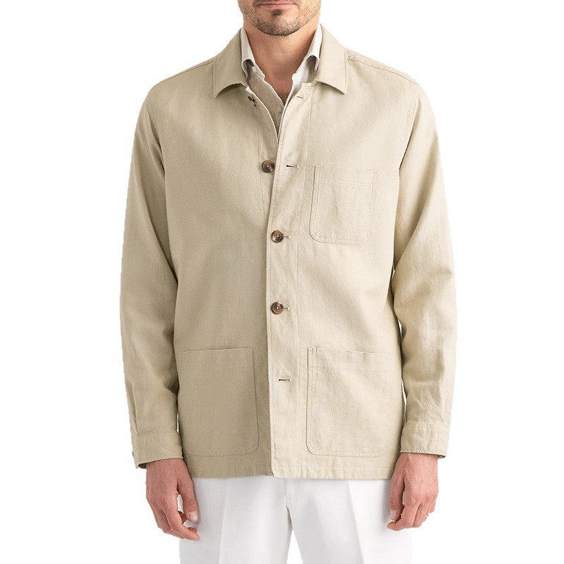 Casual And Minimalist Mens Lapel Jacket