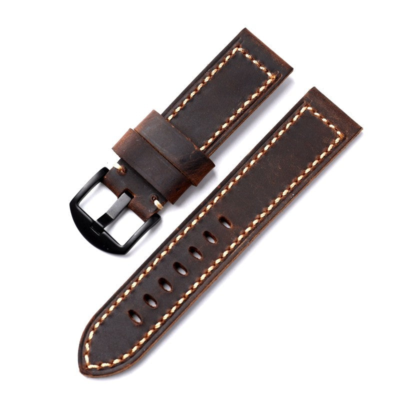 Handmade Italian Cowhide Vegetable Tanned Oily Watch Strap
