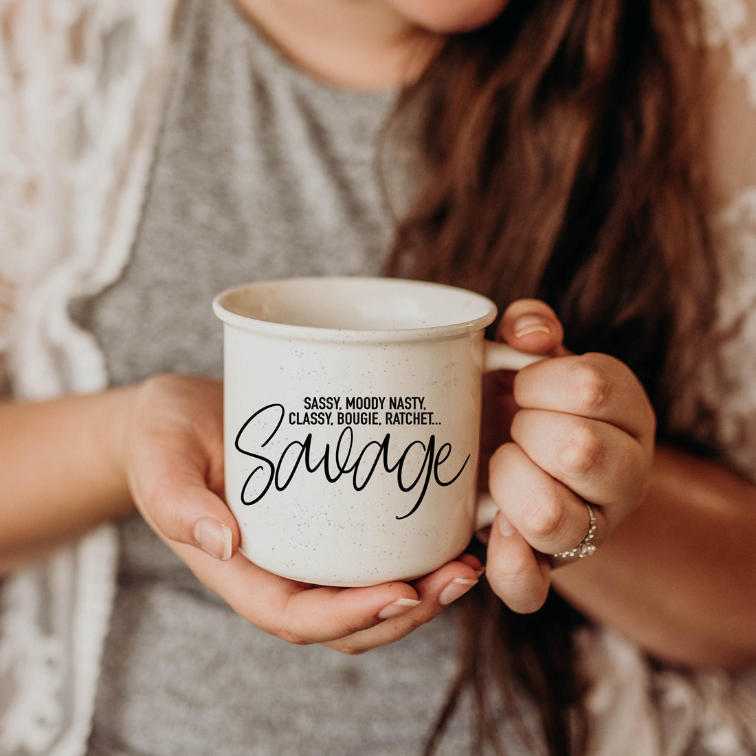 Sassy Savage 14.5oz Coffee Mug Ceramic Funny Sarcastic Sassy Quote Gift