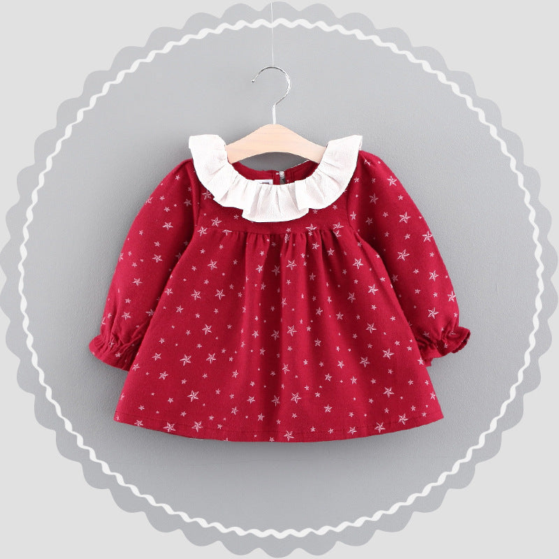 Modern Cotton Warm Winter Knitted Clothes Infant Toddler Top Dress For Girls Kids