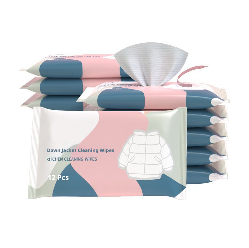 Down jacket cleaning wipes-colorful packaging-12 pieces-1 pack
