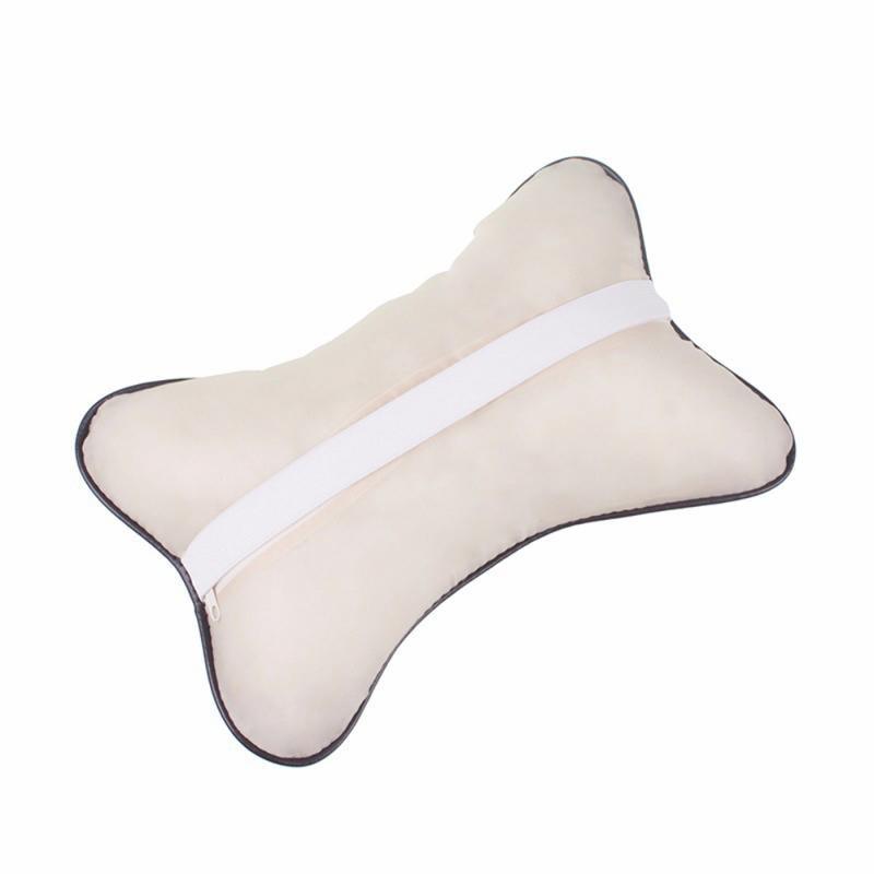 1pcs Universal Car Neck Pillows PVC Leather Breathable Mesh Auto Car Neck Rest Headrest Cushion Headrest Pillow Pillow Neck Pillows Both Side Pu Leather Pack Headrest Fit for Most Cars Filled Fiber Universal Car Pillow Car Interior Accessories