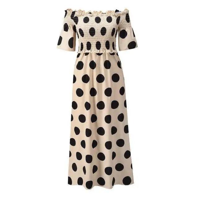 Women Summer And Autumn Fashion A-Line One-Shoulder High Waist Dresses - Fashion Summer Dresses For Women