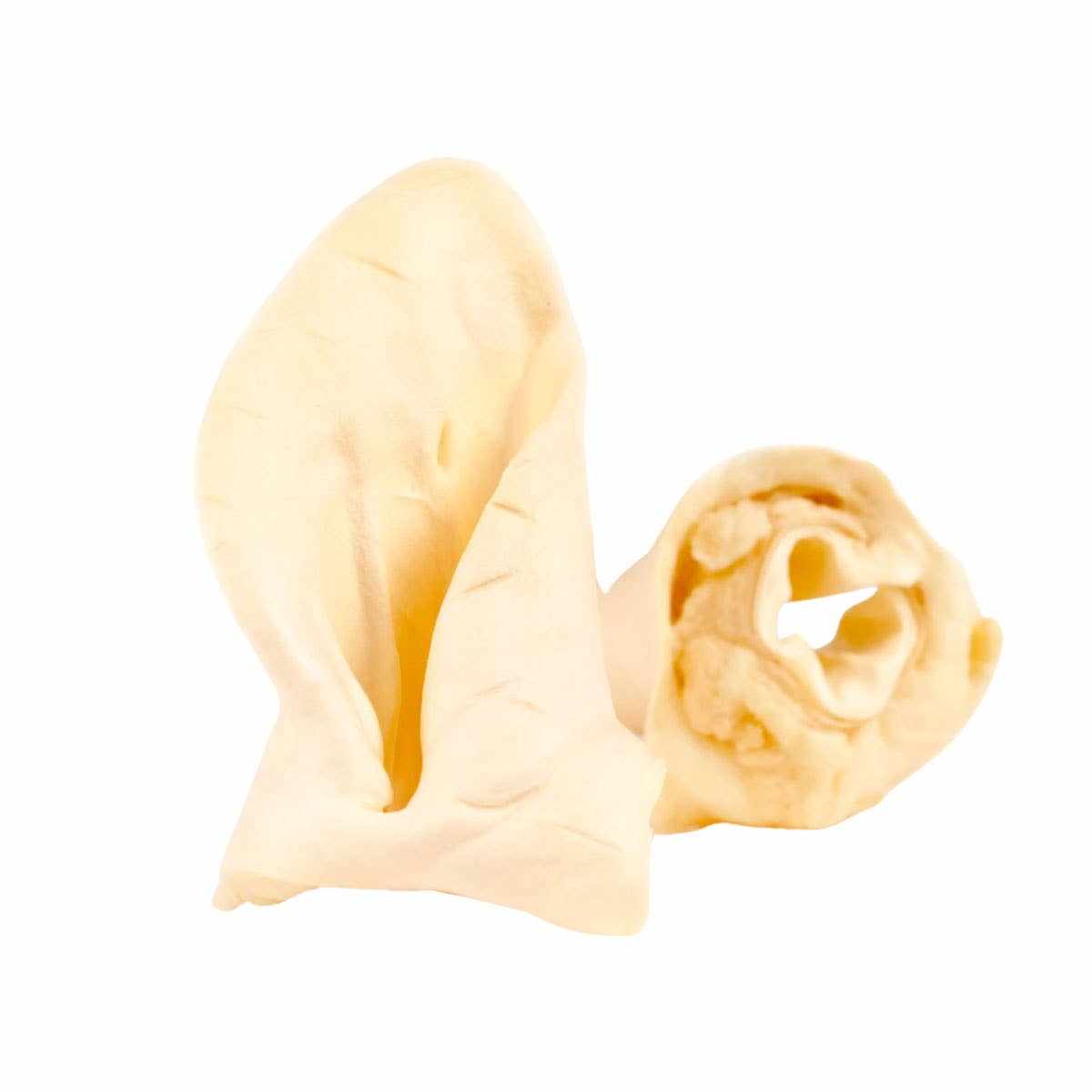 Premium quality natural cow ears dog chew treats promoting dental health and stress relief