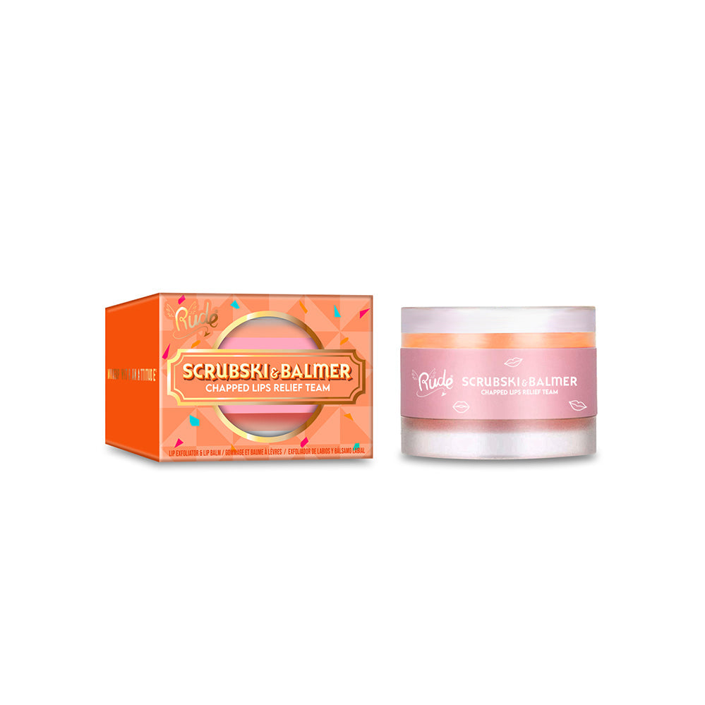 RUDE Scrubski & Balmer Lippenpeeling und Lippenbalsam - Orange