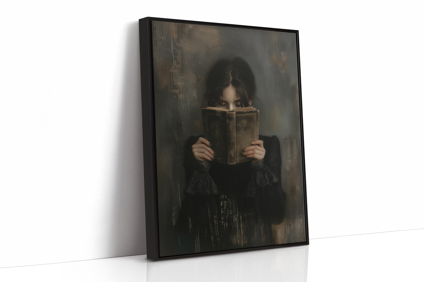 The Reader in Velvet Shadows