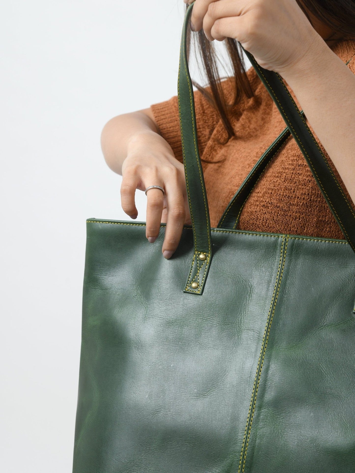 The Kim Tote Bag - Green - ThisandThatShoppe