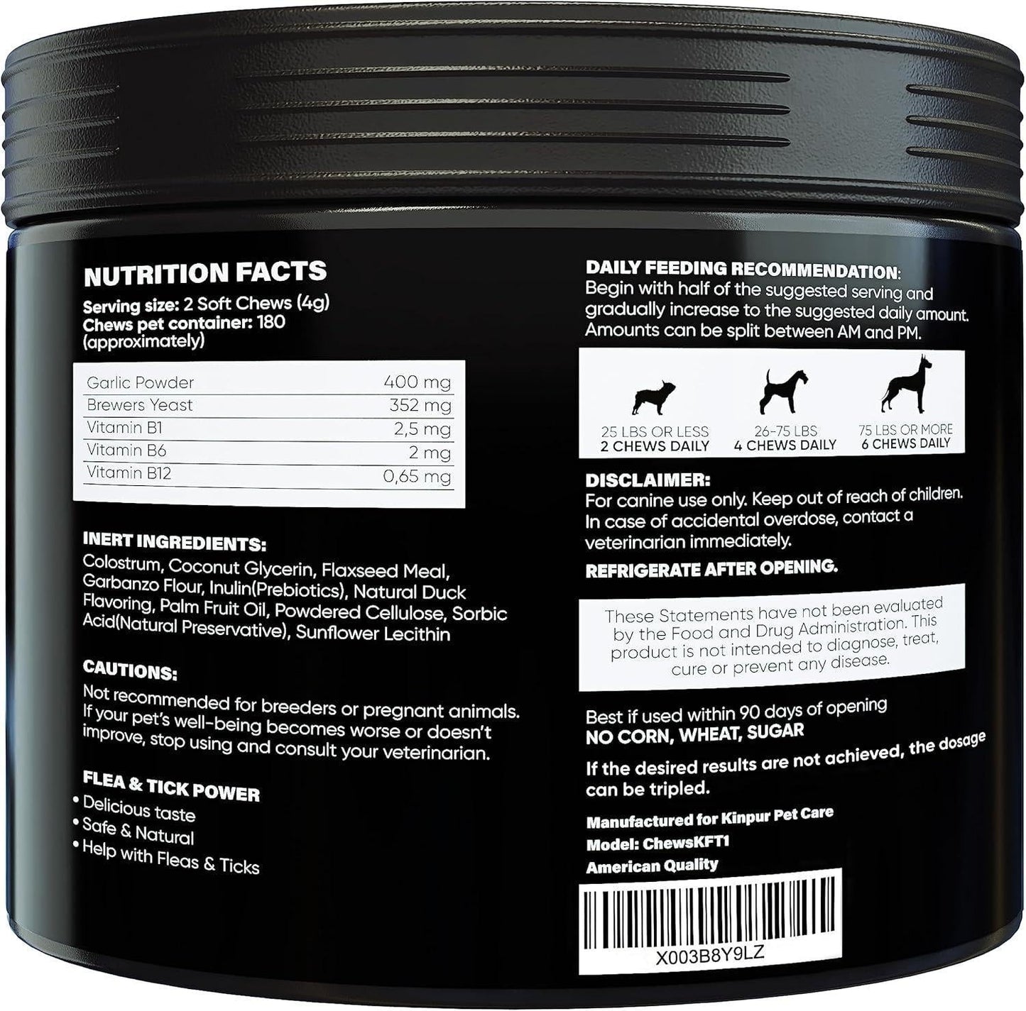 Flea and Tick Prevention Chewable for Dogs No Collars, No Mess Easy Help with Flea and Tick for Dogs American Quality for All Breeds and Ages DuckFlavored Treats 180 Flea Chews for Dogs