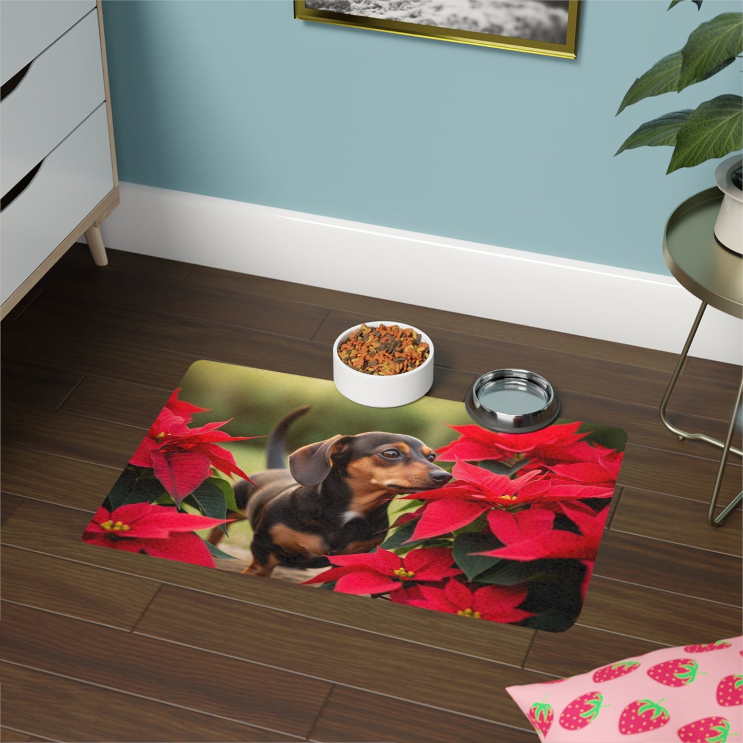 Tapis antidérapant pour animaux de compagnie – Tapis d'alimentation étanche pour chiens