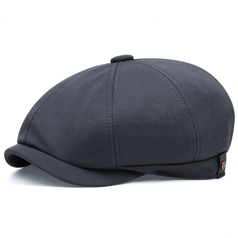 Mens British-Style Retro Casual Octagonal Cap