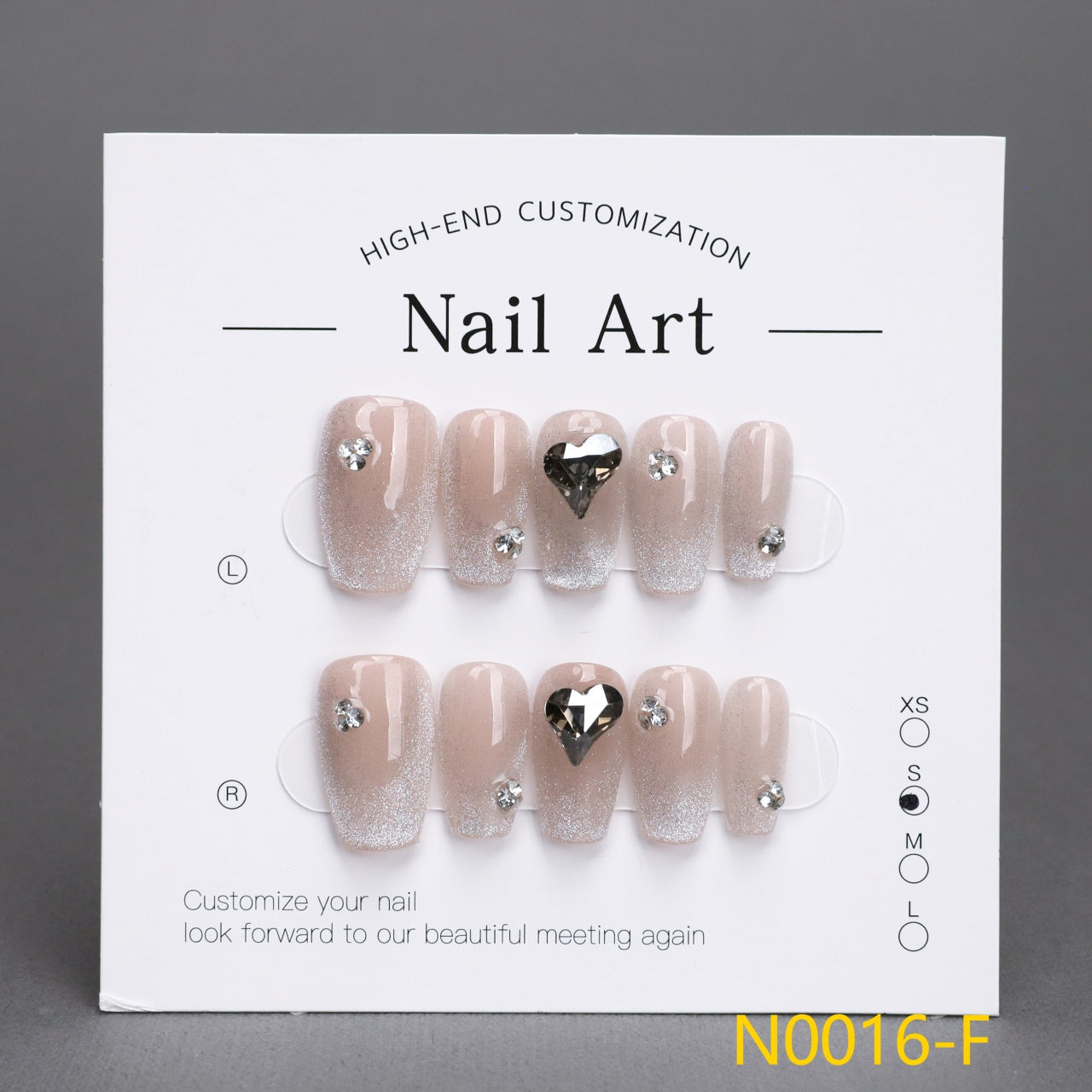 3D Heart & Snowflake Holiday Nails