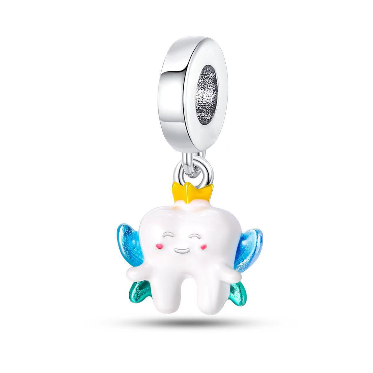 Cartoon Heart-holding Rabbit Punching Bag Bead Pendant DIY Exquisite Jewelry Accessory
