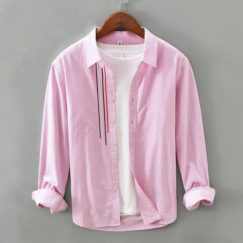 Cotton Long-sleeve Simple Handsome Casual And Versatile Shirt Jacket