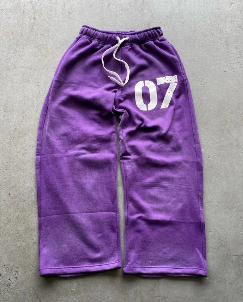 Mens Sporty Lace-up Casual Pants