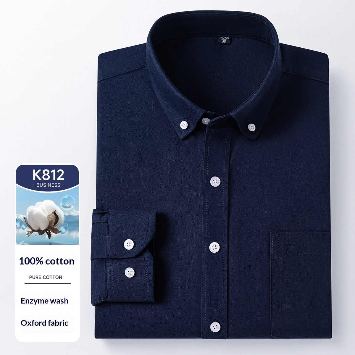 Men's Cotton Long Sleeve Oxford Woven Shirts