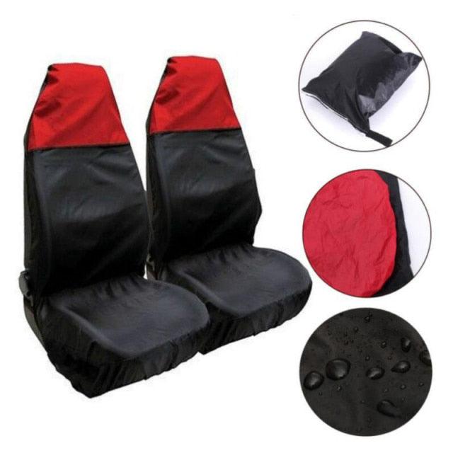 2PCS Car Front Seat Protector Cover Heavy Duty Waterproof Car Seat Covers for Front Seats Universal Waterproof Auto Seat Covers Car Seat Cover Breathable Cushion Protector Car Seat Protectors Easy to Install Universal Fit Interior Accessories