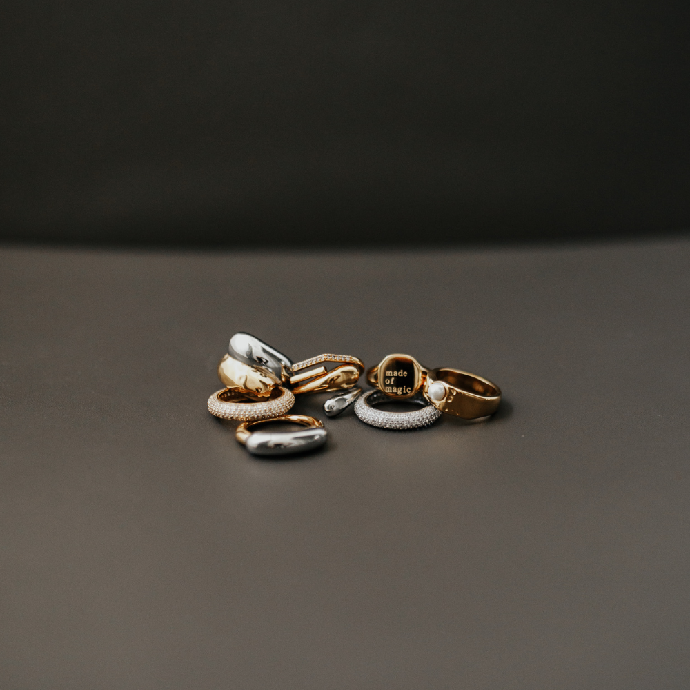 Regen 18K vergoldeter Ring