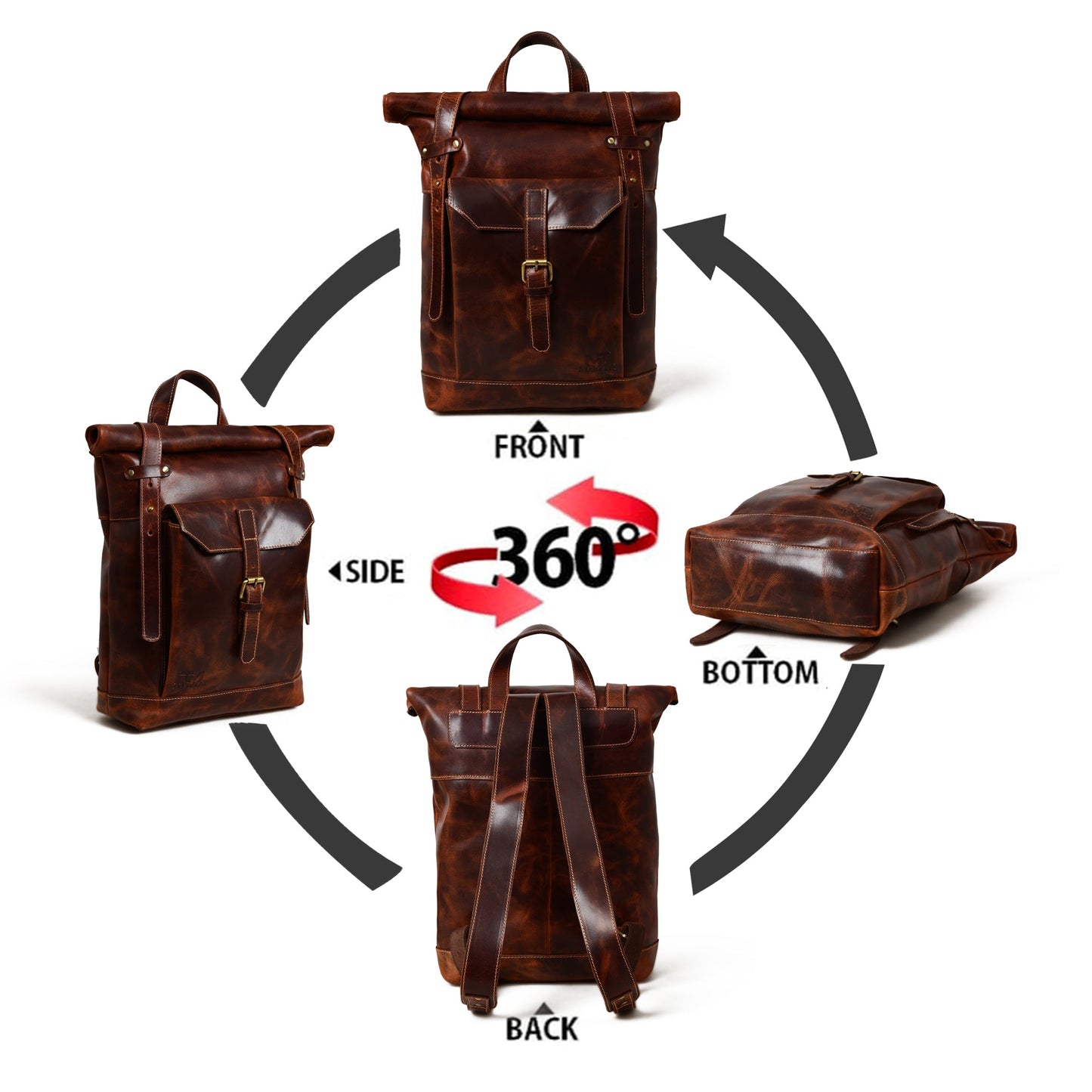 Sac à dos brun Saddleback - Roll Top