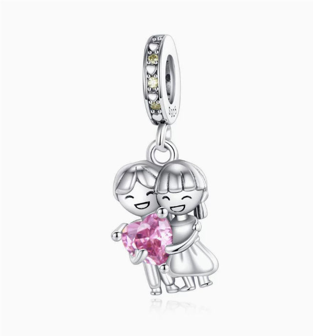 Silver-plated DIY Love Confession Beaded Bracelet Jewelry