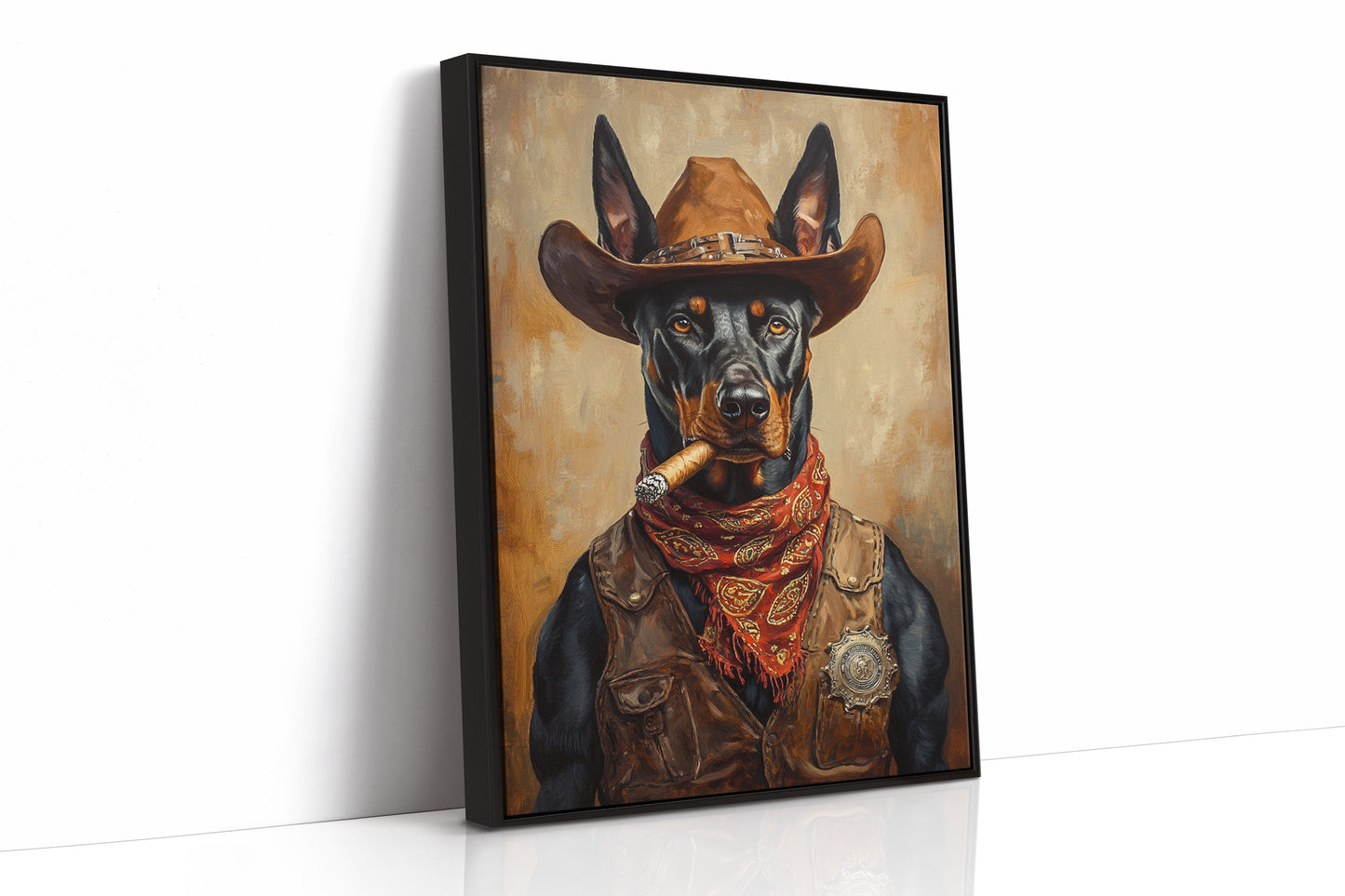 Dobermann Marshal mit stahlhartem Blick