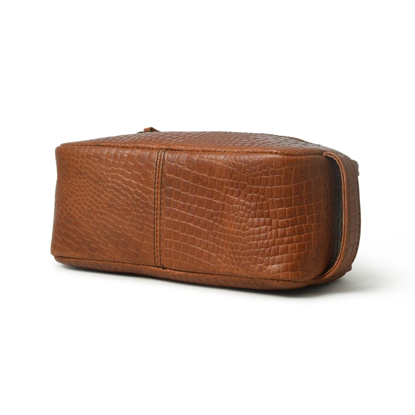Hairon Croco Leder Kulturbeutel
