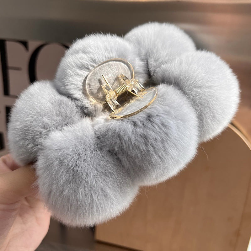 Korea Real Otter Hair Hair Clip Female
