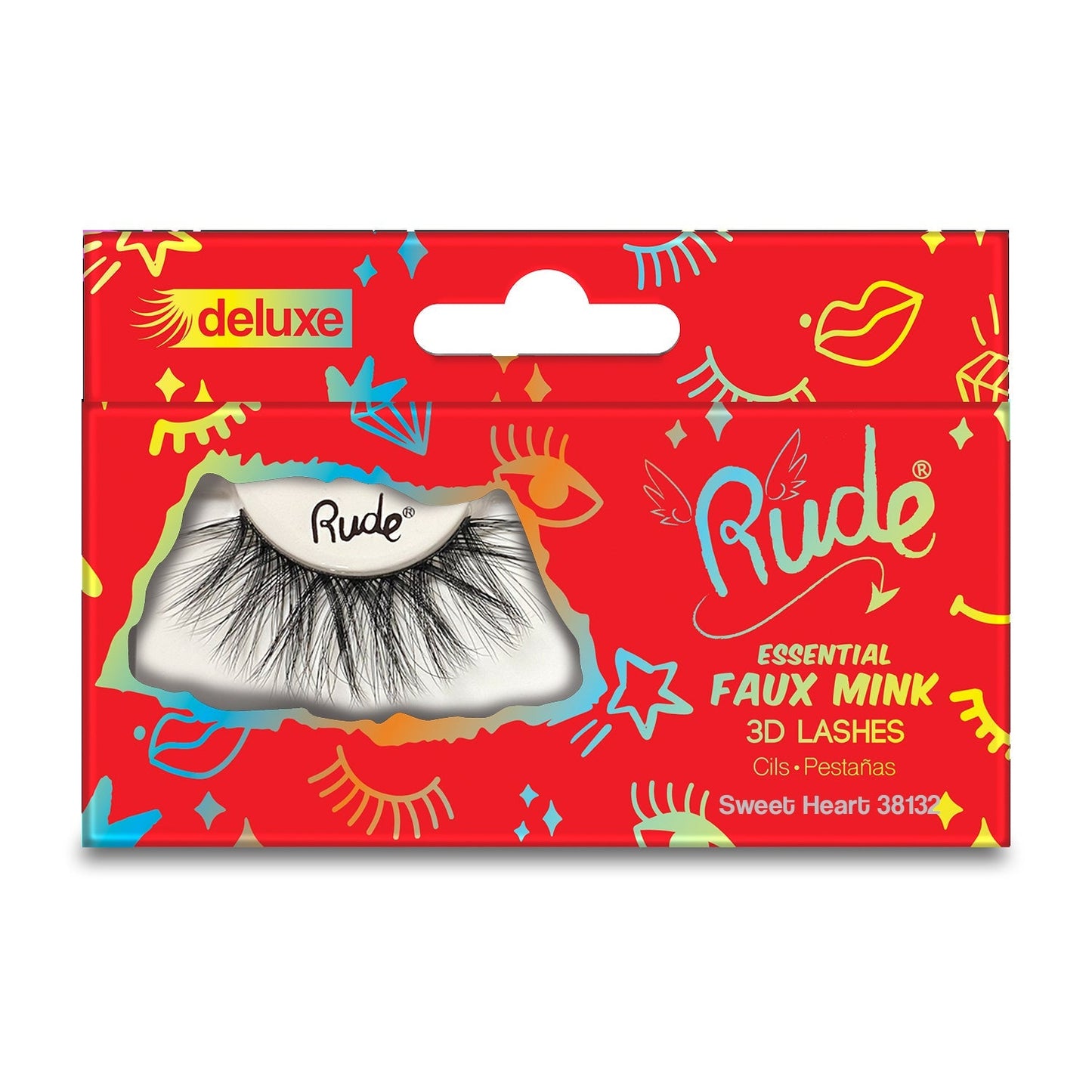 RUDE Faux Vison Essentiel Cils 3D de Luxe - Sweet Heart